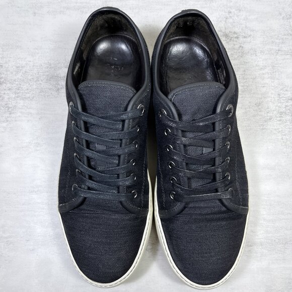 Lanvin Canvas Lace Up Sneakers - Men's Size UK 7 / US 8 - Black - Picture 7 of 14